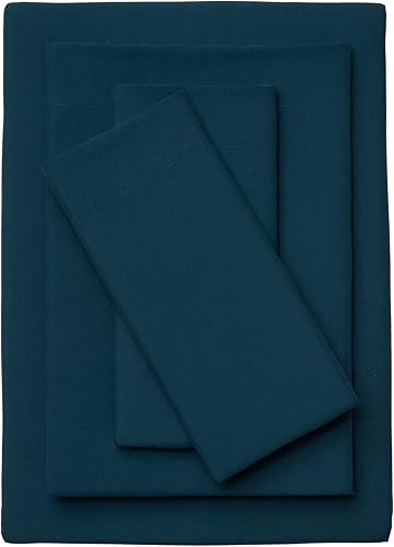 BrylaneHome BH Studio - Juego de sábanas sólidas, tamaño Queen, pavo real