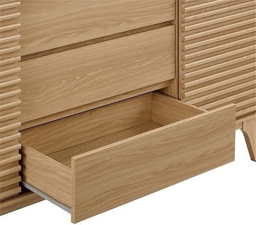 Miniatura 8 de Modway Render - Mueble moderno de mediados de siglo para mesa de bufé o TV de 63 pulgadas, en color roble Roble,Carbón vegetal,Nuez,Blanco de nuez