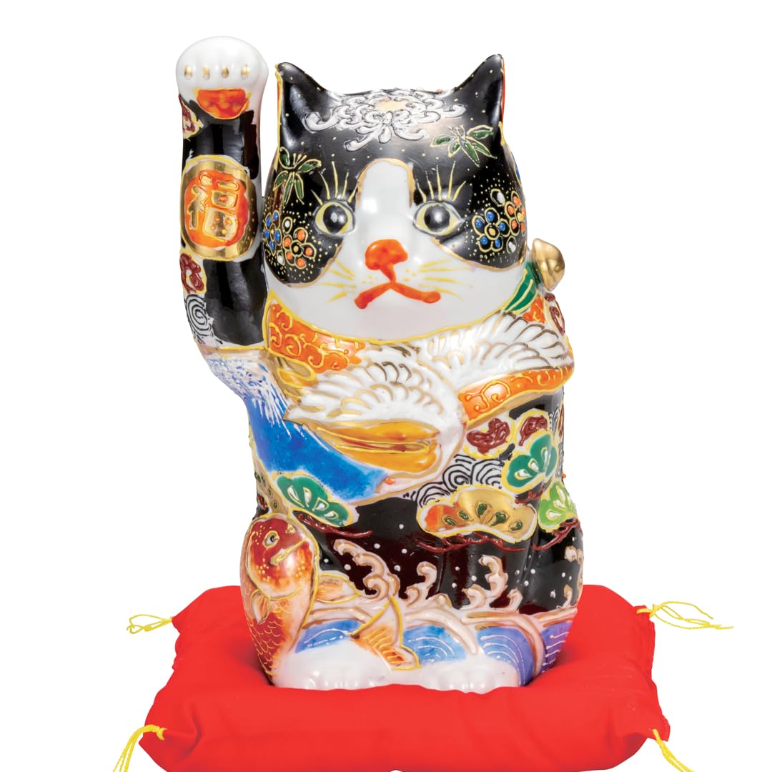 Amazon.co.jp: 九谷焼いわたや 7号招き猫・吉祥盛 K8-1546 : ホーム