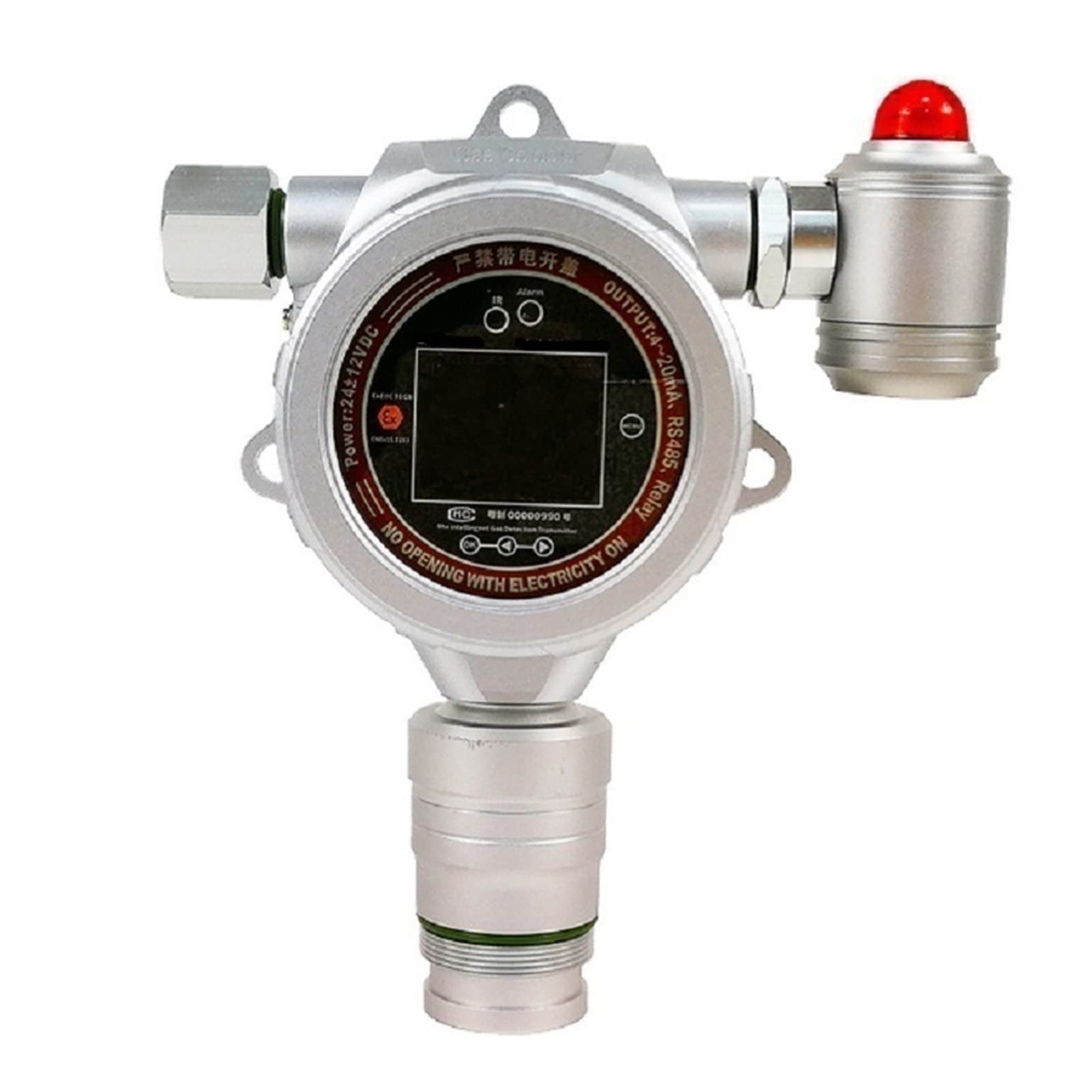Gas Detector, Online Single Gas Detection Alarm Device Hydrogen Alarm Online Fixed Hydrogen Gas Detector