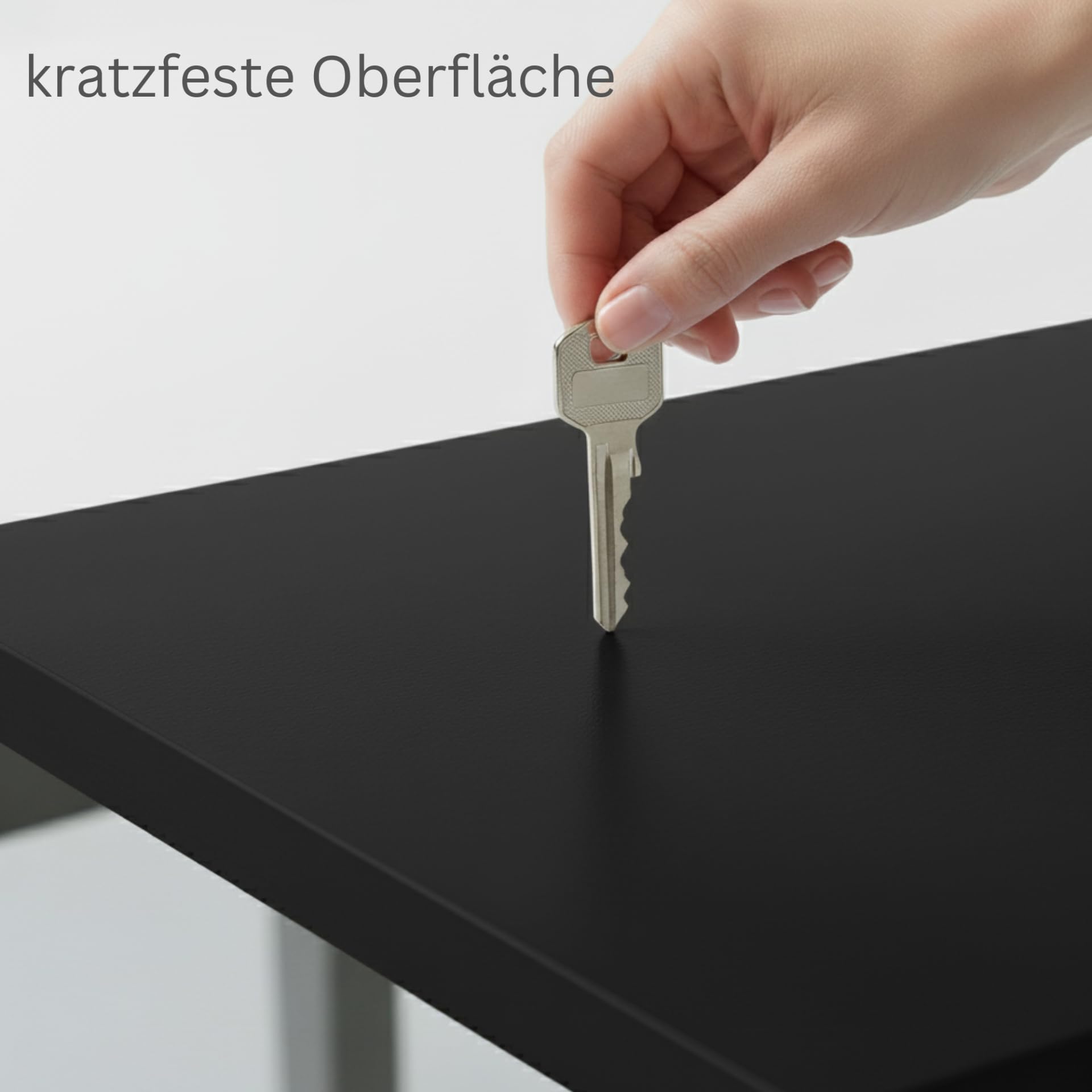 AUPROTEC Tischplatte 25mm schwarz 120x80 cm I Spanplatte mit 2mm ABS Kante & PU-Verleimung I melaminharzbeschichtet I robust & wasserabweisend