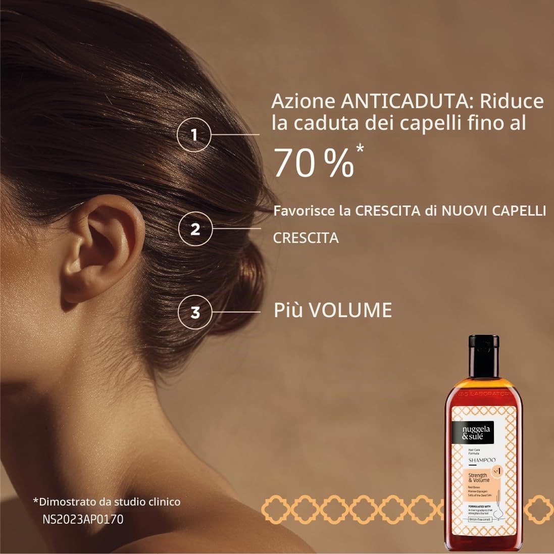 Nuggela & Sulé Shampoo Nº1 con estratto di cipolla rossa, rafforza e stimola la crescita dei capelli, 2 unità x 250ml