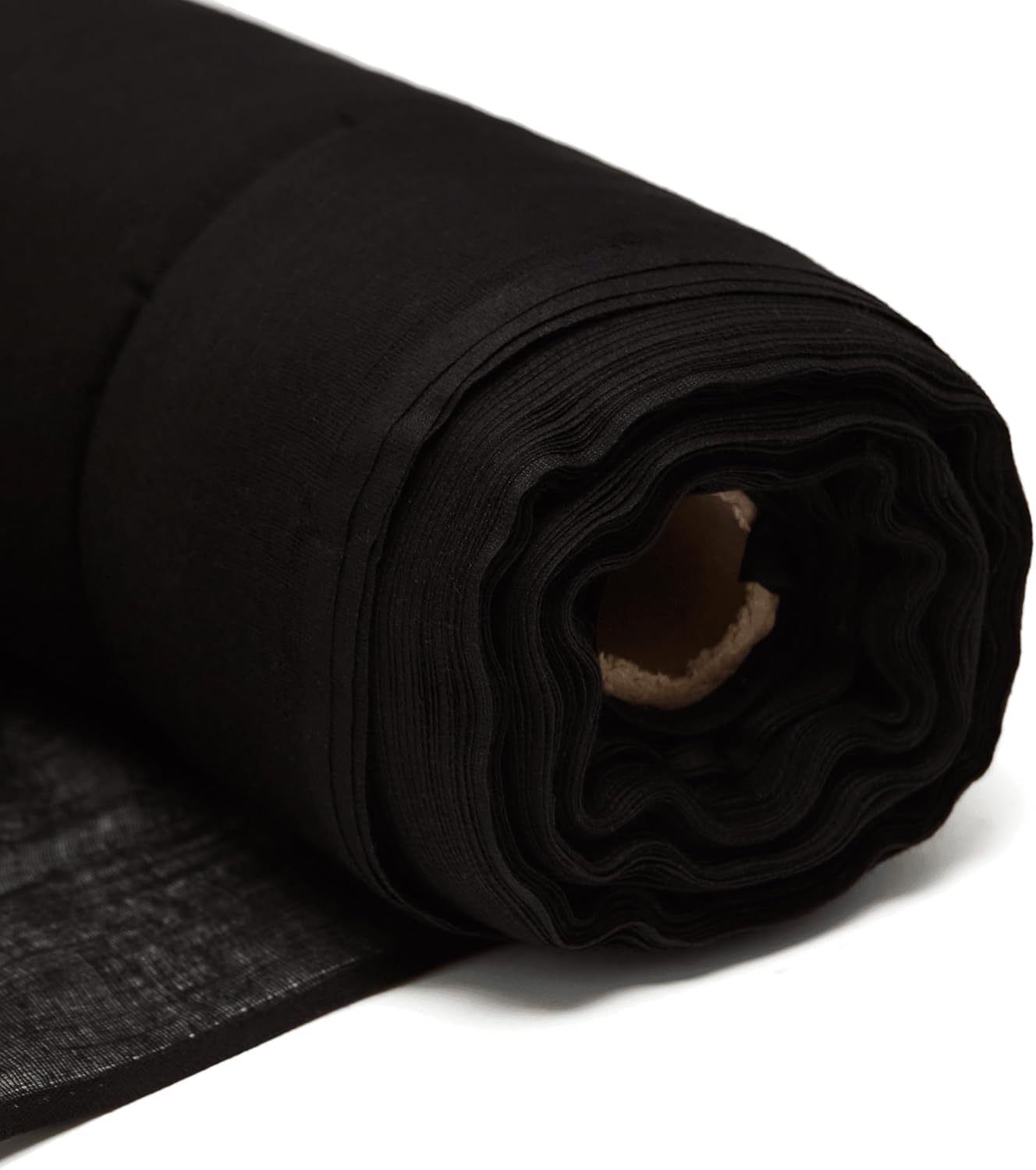 Cotton Cloth 51 Inches 55GSM, 130cm Wide for Weddings & Events - Fabric for Draping, Decoration & Crafting - Versatile, Ideal for DIY Projects -Craft Queen LTD (Black, 10 Meter)