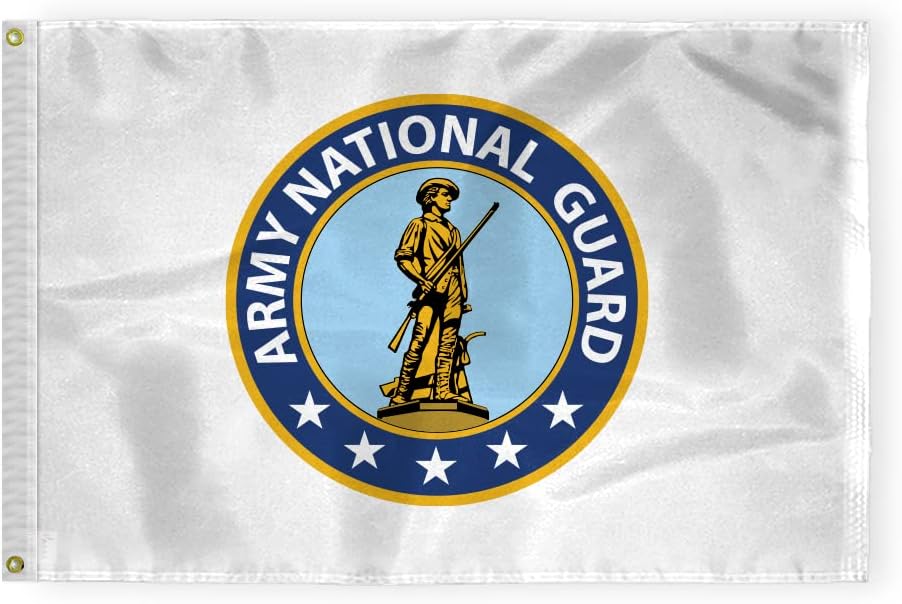AGAS National Guard Flag US Army National Guard ARNG Military Flag 2 x 3 Ft Outdoor Garden Flag Durable Polyester with Brass Grommets Fade Resistant Patriotic Display