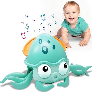 ACOUCB Octopus Crawling Baby Toys, Tummy Time Toys, Fun Walking Dancing Sensory Musical Toy with Light, Birthday Gift for Toddler Boys Girls 0-6 6-12 1-3 4+