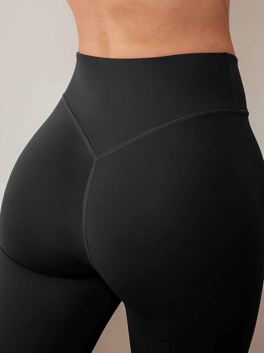 GYM RAINBOW Womens No Front Seam Workout Leggings V Back Butt Lifting High Waisted Gym Leggings Tummy Control Yoga Pants - Image 6