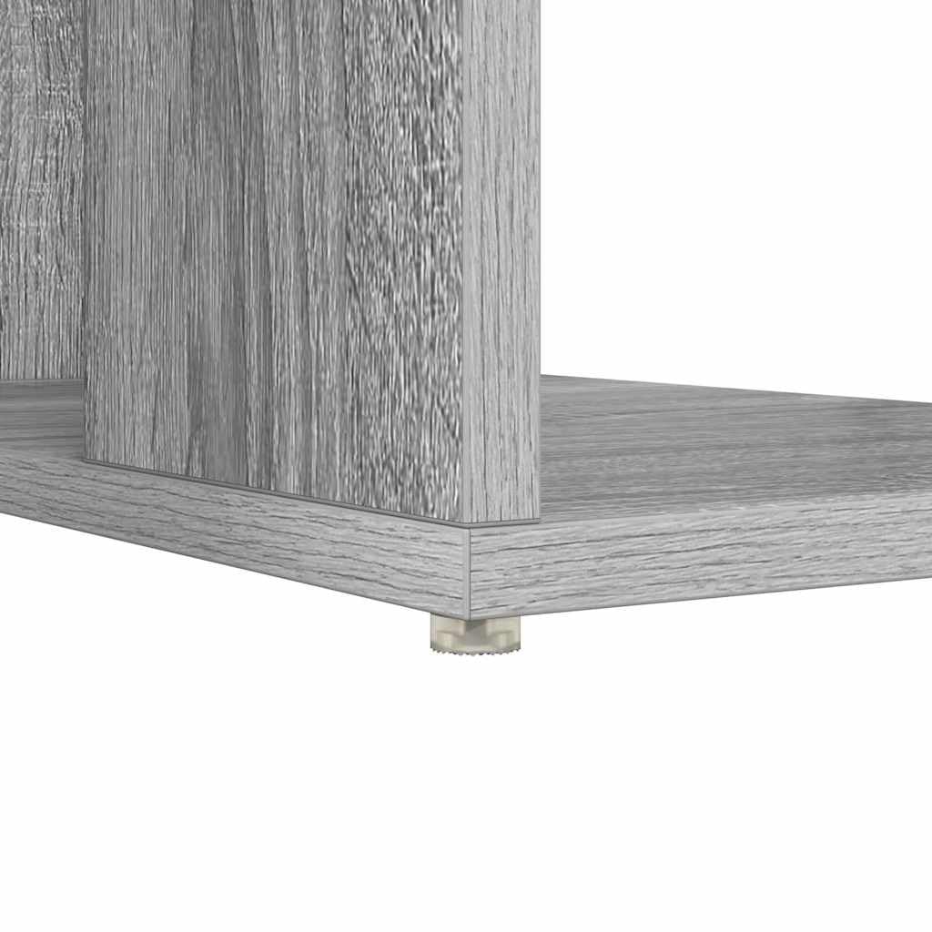 Scrivania in legno ingegnerizzato grigio sonoma 130 x 50,5 x 75 cm con ripiano e cassetto, tavolo da lavoro per ufficio casa studio, postazione computer gaming salvaspazio per smartworking