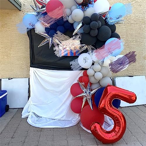 Image of 40 Inch Red 8 Balloons Number, Big Self Inflating Foil Girls 8th Birthday Balloon for Boys Women 18th Happy Birthday Party Decoration Anniversary Graduation Celebration Christmas for Men Supplies