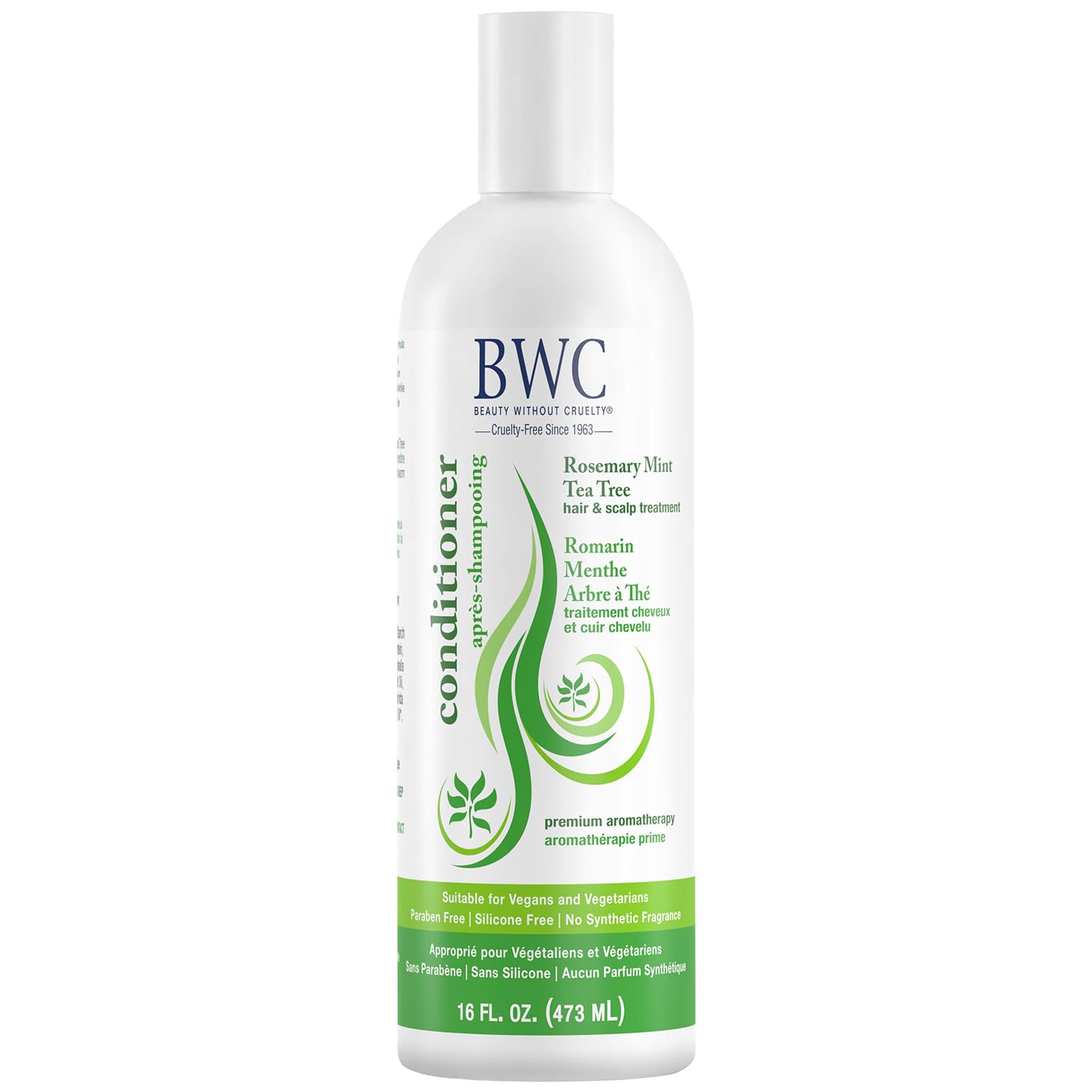 Beauty Without Cruelty Conditioner, Rosemary Mint Tea Tree – Aromatherapy Clarifying Hair & Scalp Treatment, SLS-Free, Vegan-Friendly & Cruelty-Free, 16 Oz