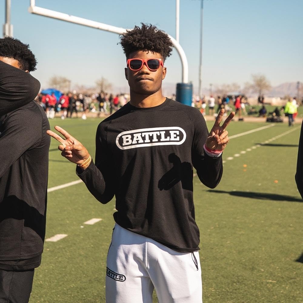 Battle Unisex-Child Youth Long Sleeve Performance-Big Logo - Image 3