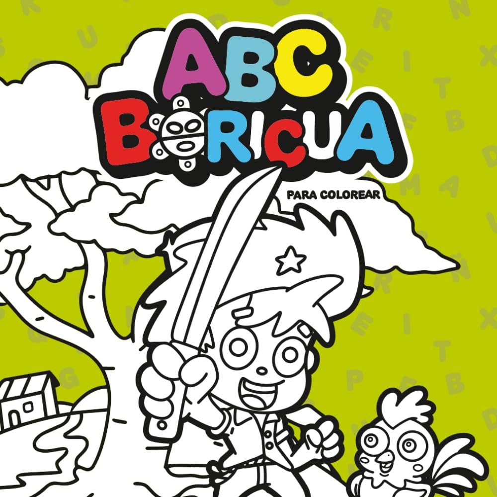 ABC Boricua para Colorear: Un libro de colorear del abecedario inspirado en Puerto Rico
