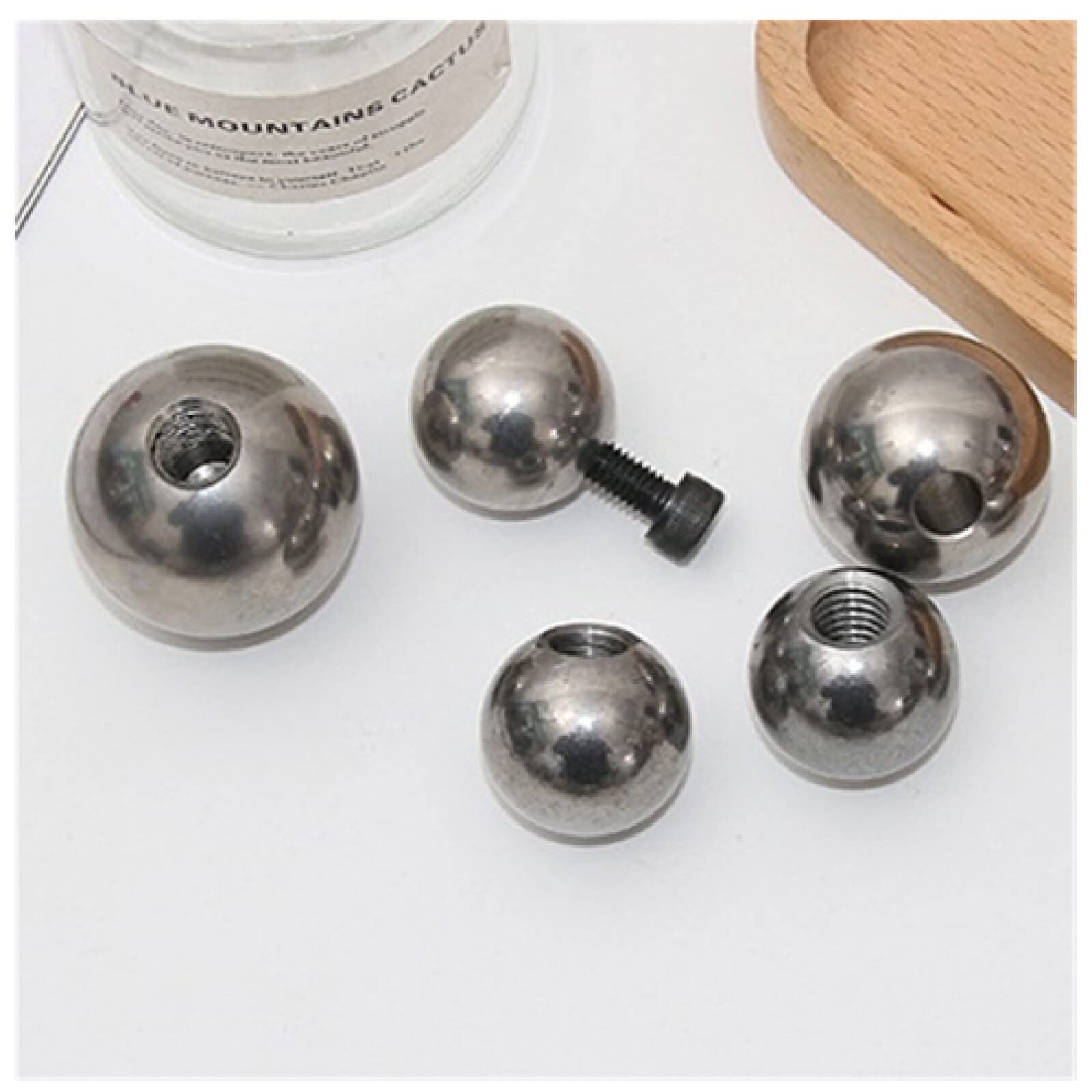 Sfere In Acciaio Inox M5 Ding&amp;ng - 5 Pezzi, Diametro 10mm, Filettatura Completa, Per Applicazioni Meccaniche