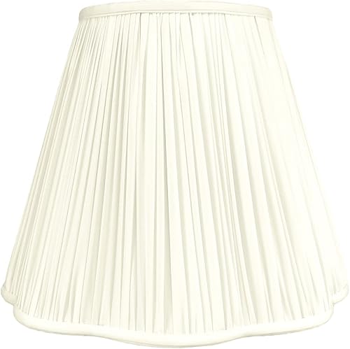 Miniatura 2 de Royal Designs - Pantalla de lámpara básica, festoneada, plisada, cáscara de huevo, 7 x 14 x 11.5 pulgadas (BS-754-14EG)