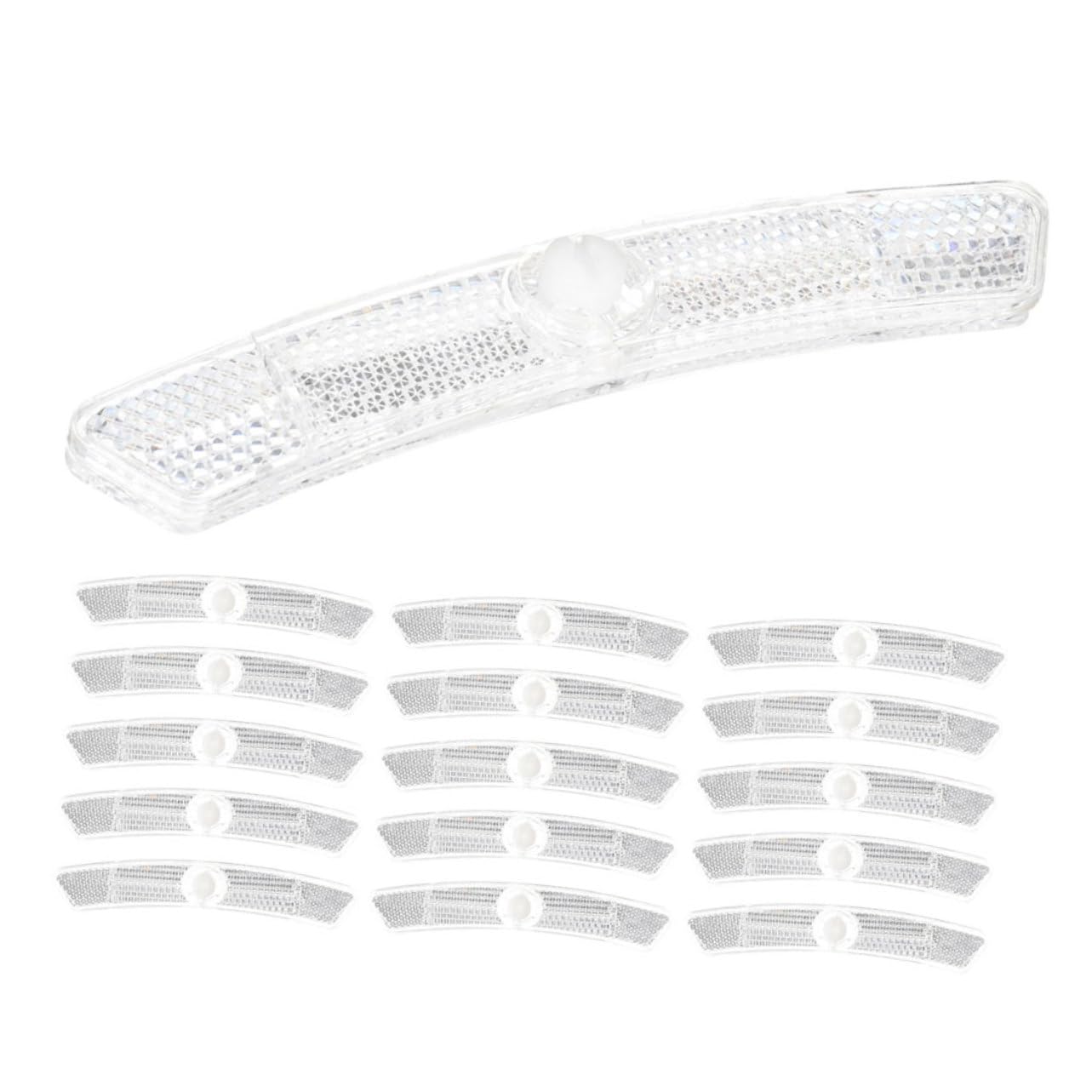 Abaodam Bicycle Reflectors White Reflective Bike Strips 16pcs Bike Reflectors Safety Decorative