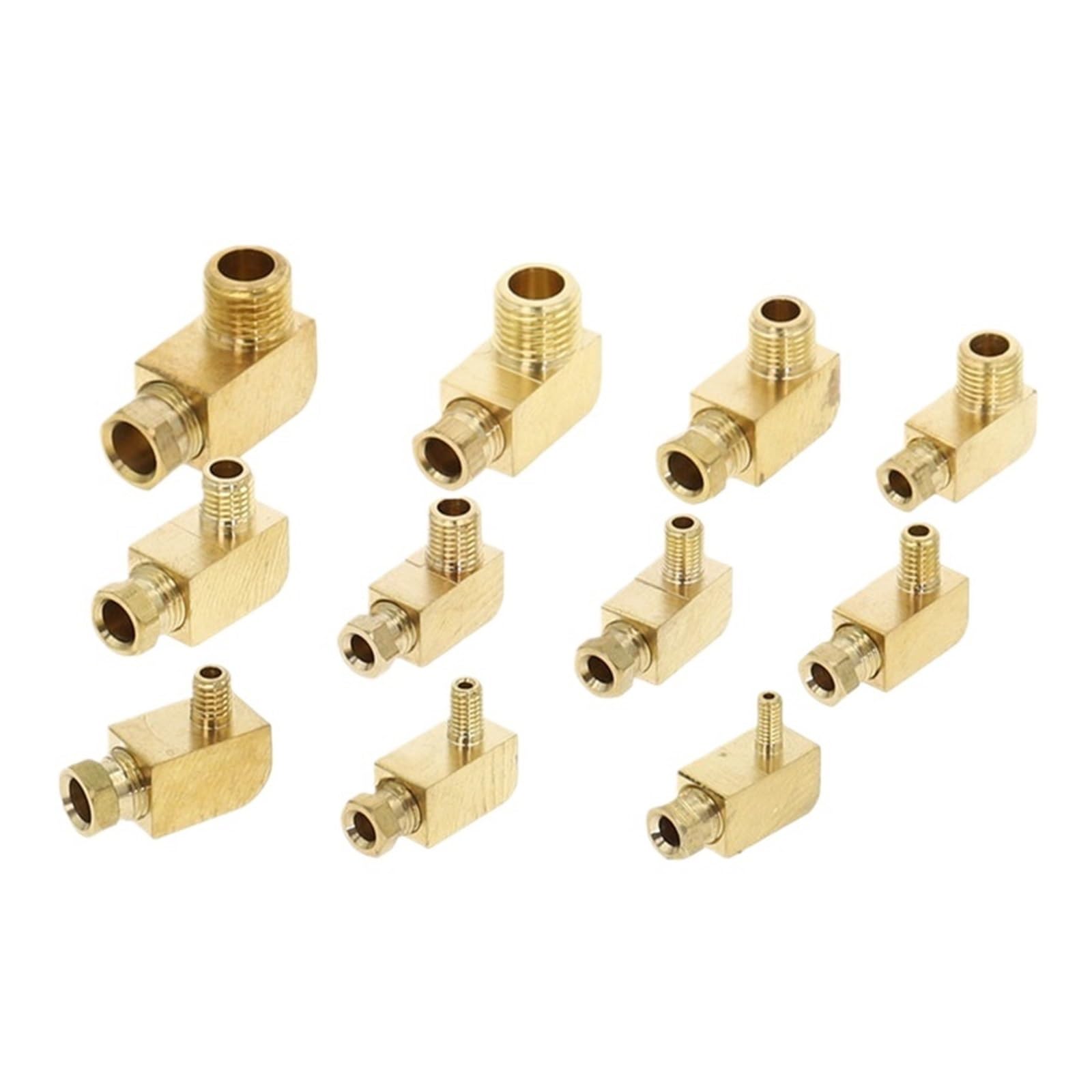 Yakufast M6 X 0.75 Machine Tool Lubrication Brass Oil Pipe Fitting 4 6 8Mm Od Tube Compression Ferrule Tube Compression Fitting Connector Adapter(Od Tube 4Mm,)