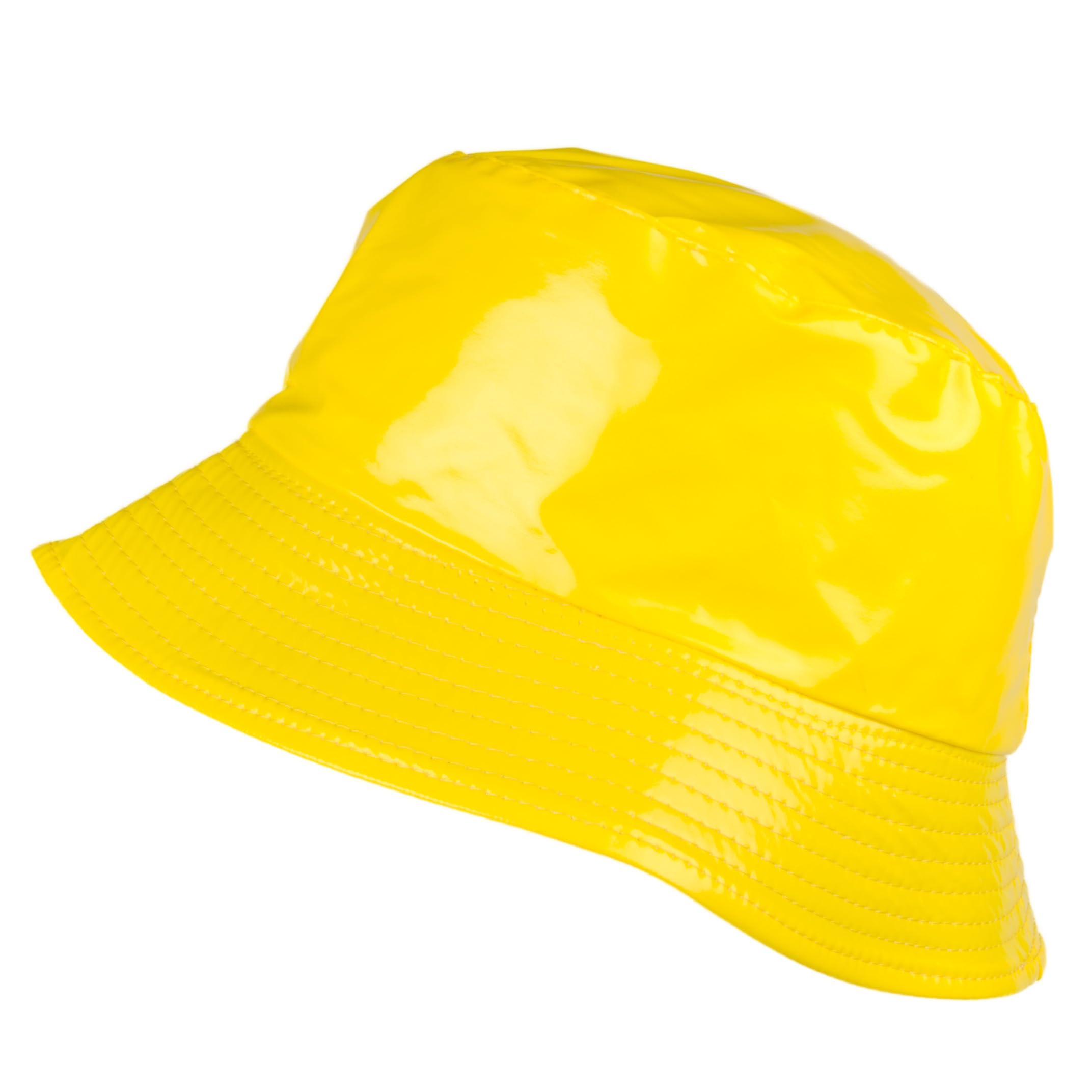 Toutacoo Women's 20-Yellow Waterproof Vinyl Bucket Rain Hat (20-Yellow)