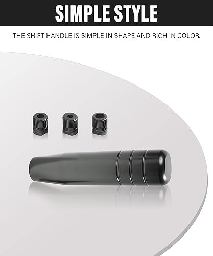 Miniatura 5 de SUJADE YAKEFLY - Pomo de palanca de cambios, cabezal de cambio de coche pesado con 3 adaptadores roscados, perilla de palanca de aleación de