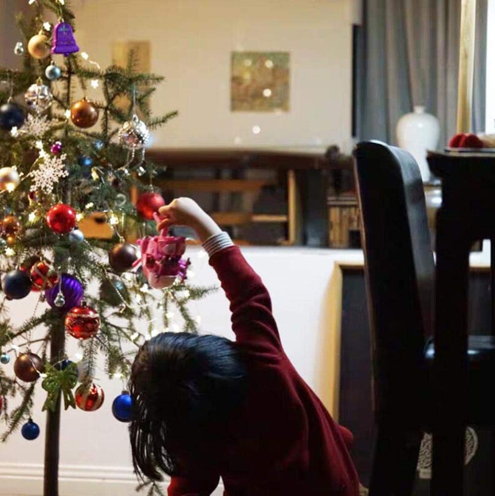 Palline di Natale in plastica da appendere, palline colorate, infrangibili, per decorazioni per feste di nozze, 60-70 pezzi