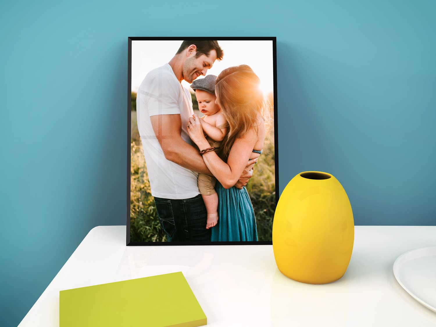 Panorama Cuadro Personalizado con Foto Enmarcado 70x50 cm - Varias Medidas Disponibles - Metacrilato con Marco de Aluminio - Regalo Original