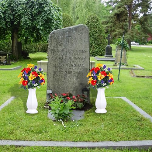 Vase de cimetière avec longue pique de fixation stable - 8