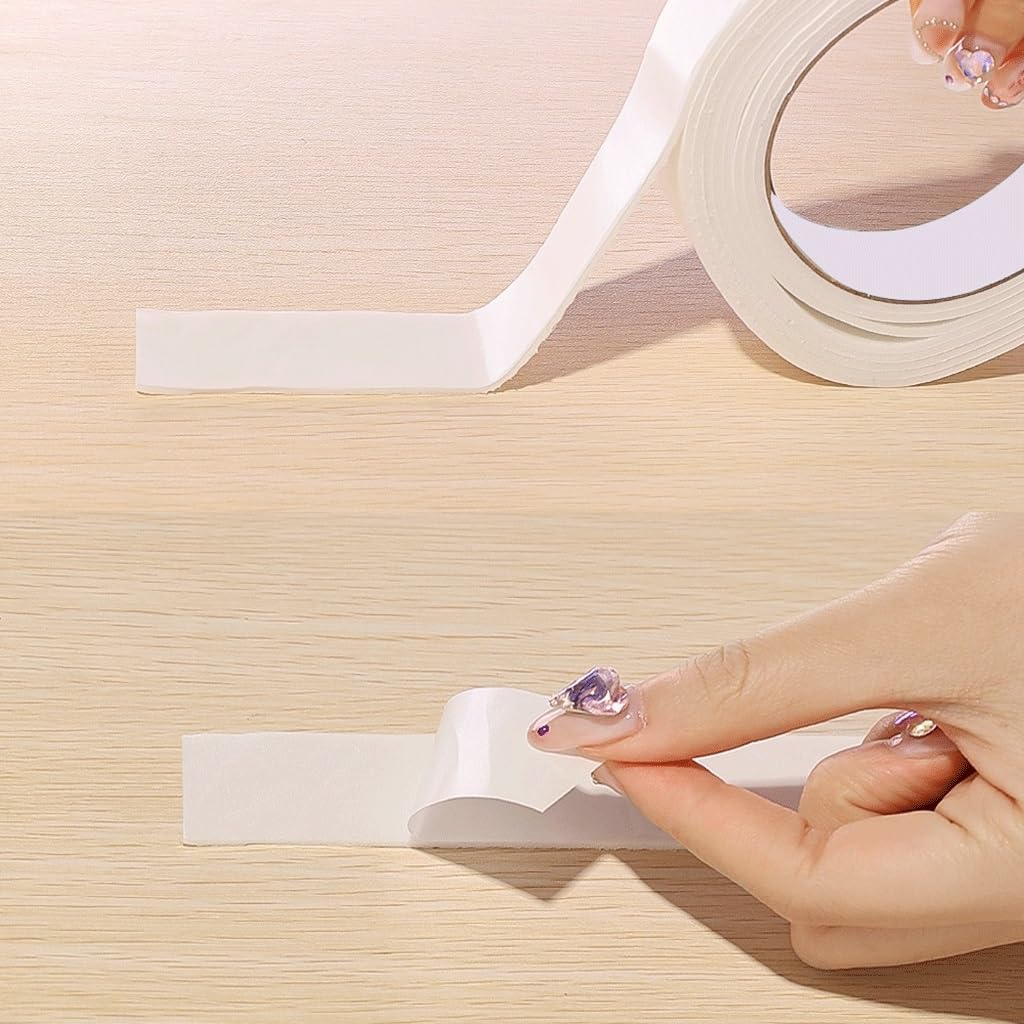 Nastro di Schiuma, Nastro Biadesivo in Schiuma Bianca spugnata da 3 Metri, for Il Montaggio di Cuscinetti di Fissaggio, Nastro Biadesivo Super Resistente(Width 3cm)