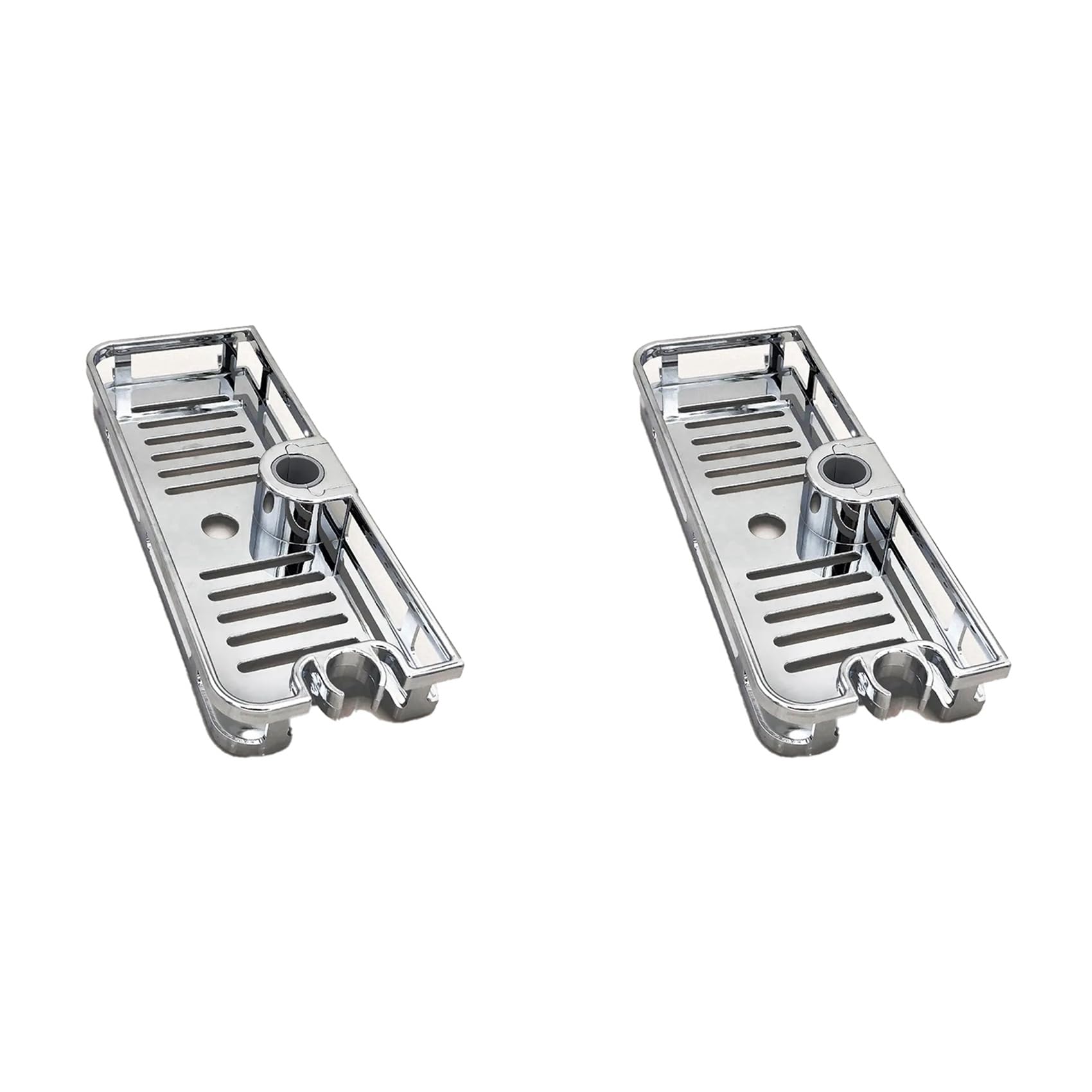 Hndhbfgrt 2X Multifunction Organizer Bathroom Lifting Rod Removable Stand No Drilling Soap Holder Shower Tray