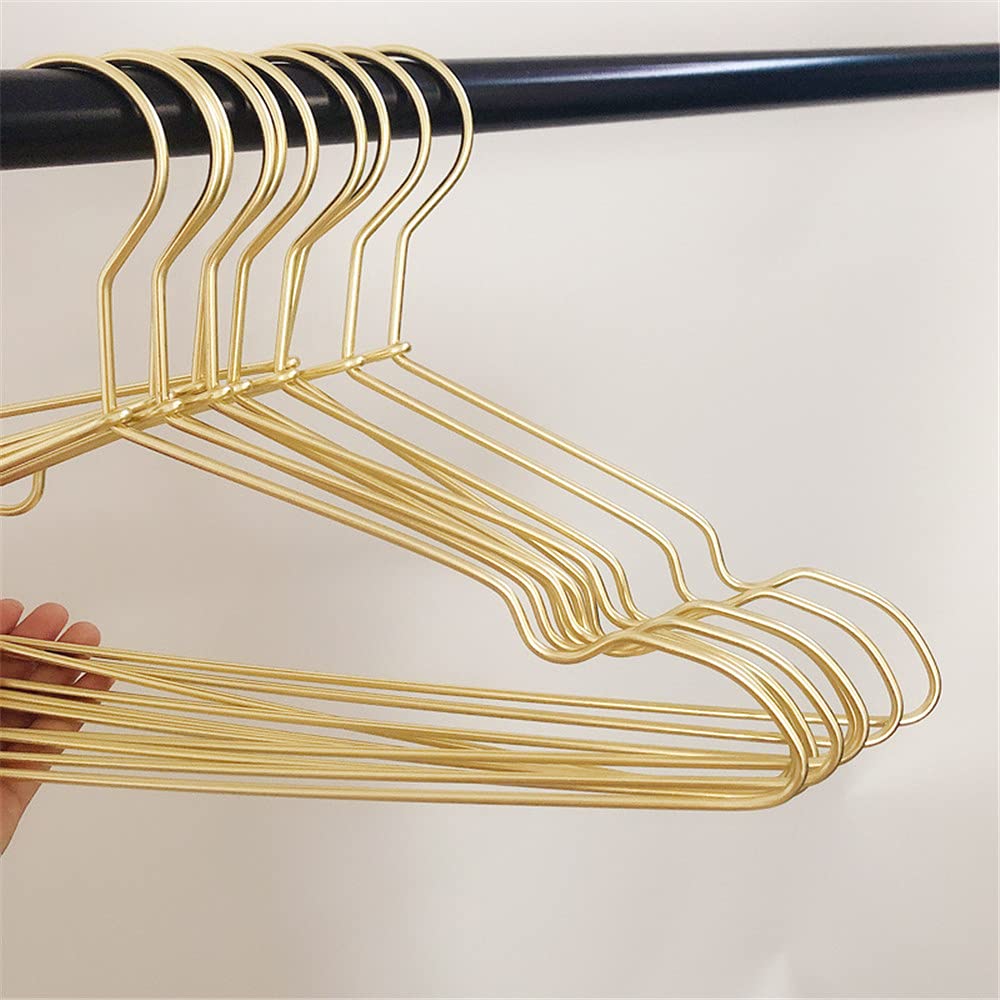 TXGJWRA Coat Hanger Clothes Hangers Aluminum Alloy Drying Racks Seamless Windproof Clothing Hanger Organization Clothes Hanger,Golden-2