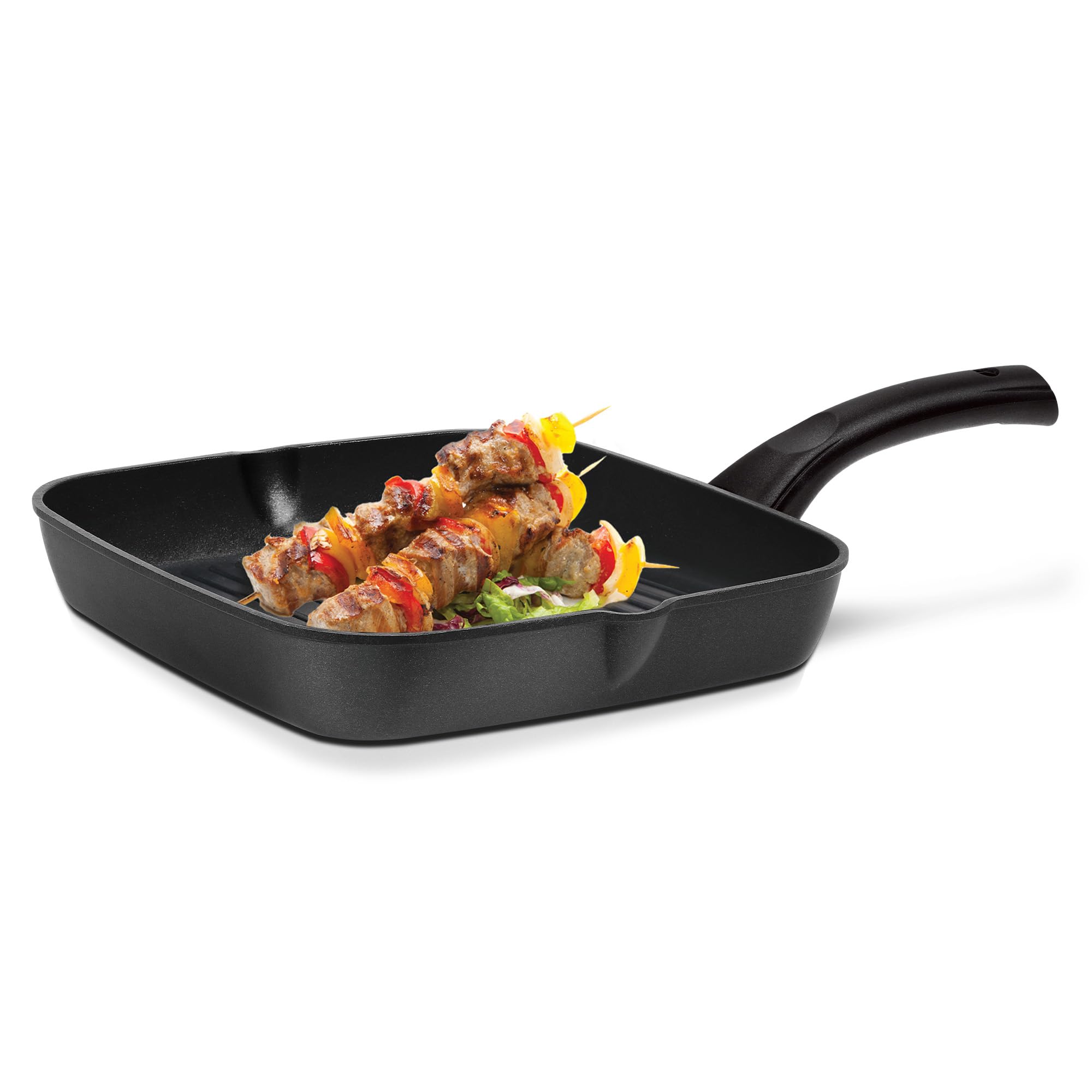 MILTON Pro cook Grill Pan, Nonstick Die Cast Grilling Square Pan, 24 cm for Induction Gas Stove, 3 Layer Non Stick Coated, Barbeque, Tandoori, Roast Pan, 1 Year Warranty, Black (B0CMTJFCGP) Amazon Price History, Amazon Price Tracker