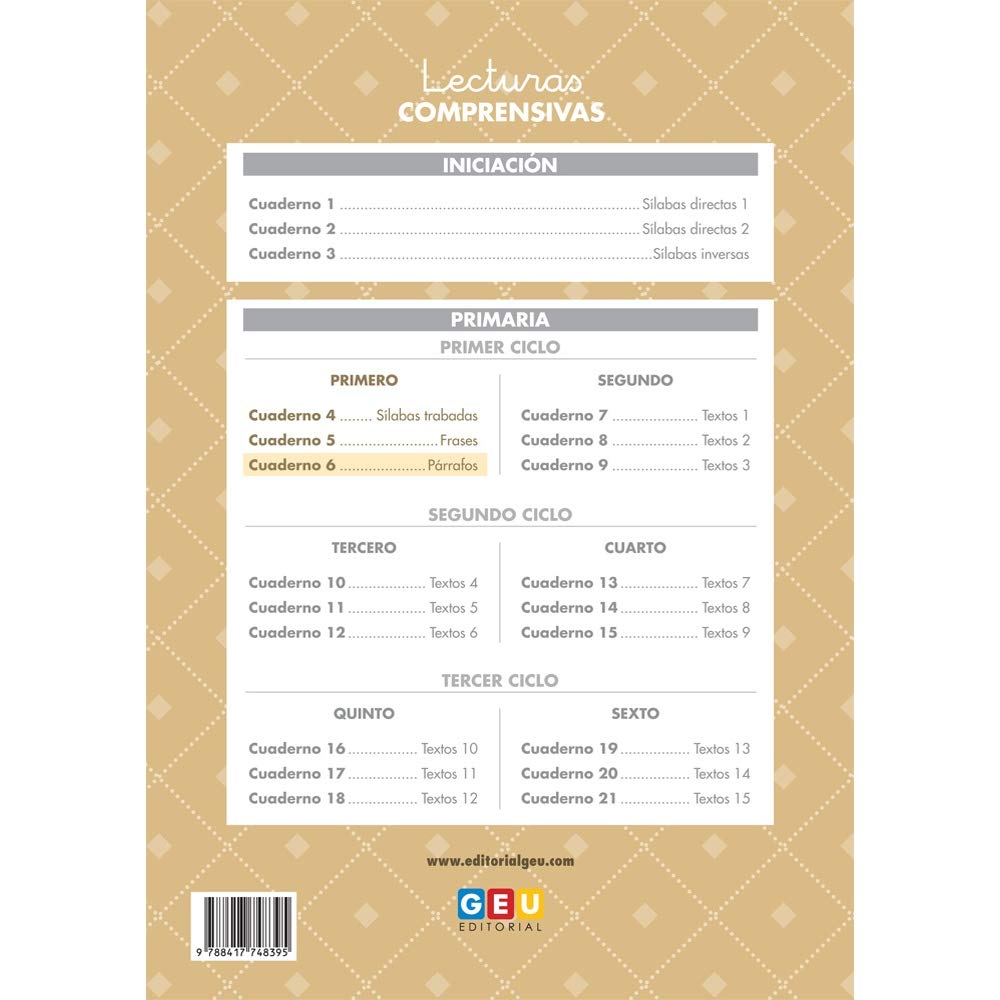 Pack Lecturas Comprensivas 1º Educación Primaria: Cuaderno 4, 5 y 6 Mejora Comprensión Lectora