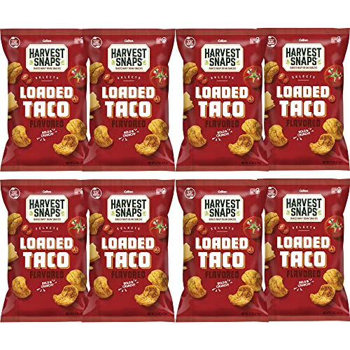 Harvest Snaps Veggie Chips (Loaded Taco Selects) | Powered By Plant Protein, Gluten Free, Non-Gmo Baked Vegetable Crisps | Made In Usa (8 Snack Packs) #TOP16