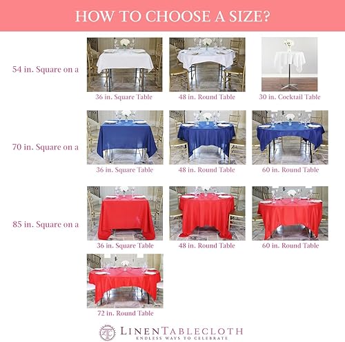 Miniatura 6 de Mantel de poliéster cuadrado de 54 pulgadas