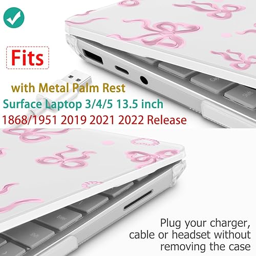Miniatura 9 de May Chen Funda compatible con Microsoft Surface Laptop 543 de 13.5 pulgadas con reposamanos de metal modelo 19511868, carcasa rígida de plástico con