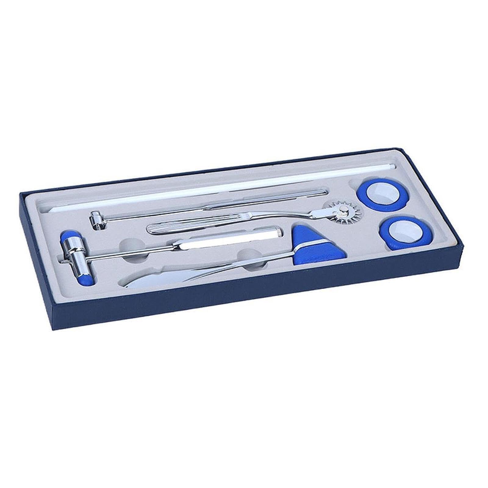 Neurological Percussione Strumento Esame Neurologico con Martelli Babinski Ruota Realizzato in Acciaio Inox E Alluminio, Blu