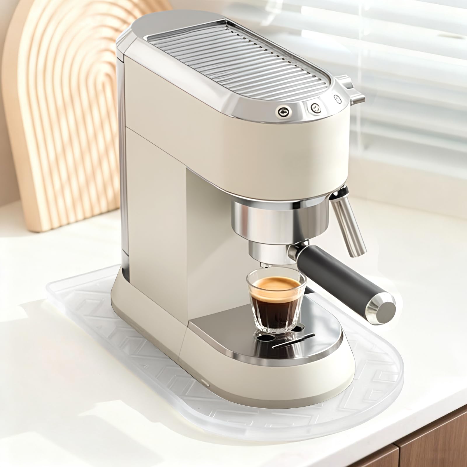 Silicone Coffee Mat 15 8x 7 8in Bar Mat for Countertop Heat-Resistant Non-Slip Leak-Proof Fit for Coffee Maker