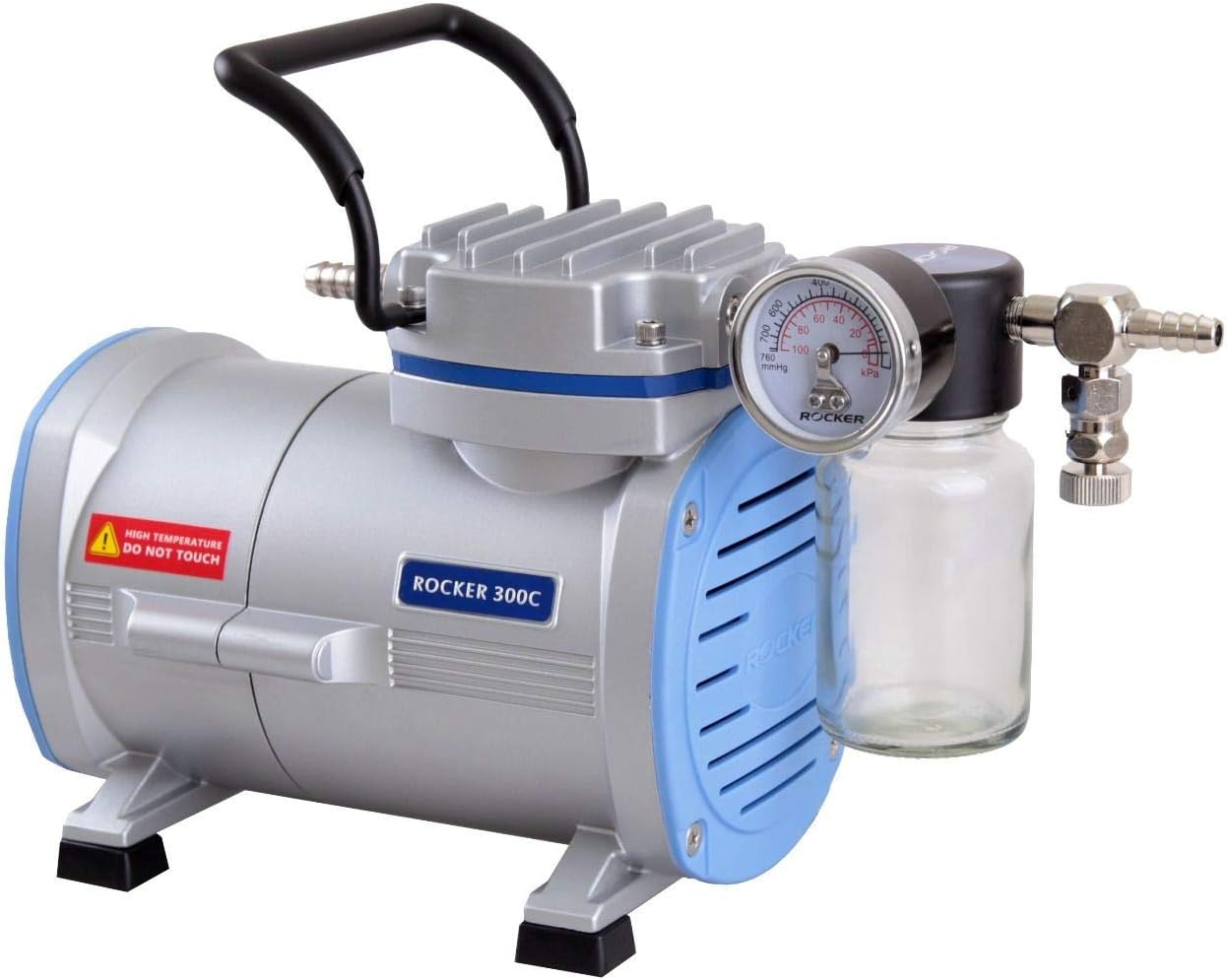 Rocker 300C PTFE Diaphragm Oilless Vacuum Pump, Chemical Resistant 110V/60Hz