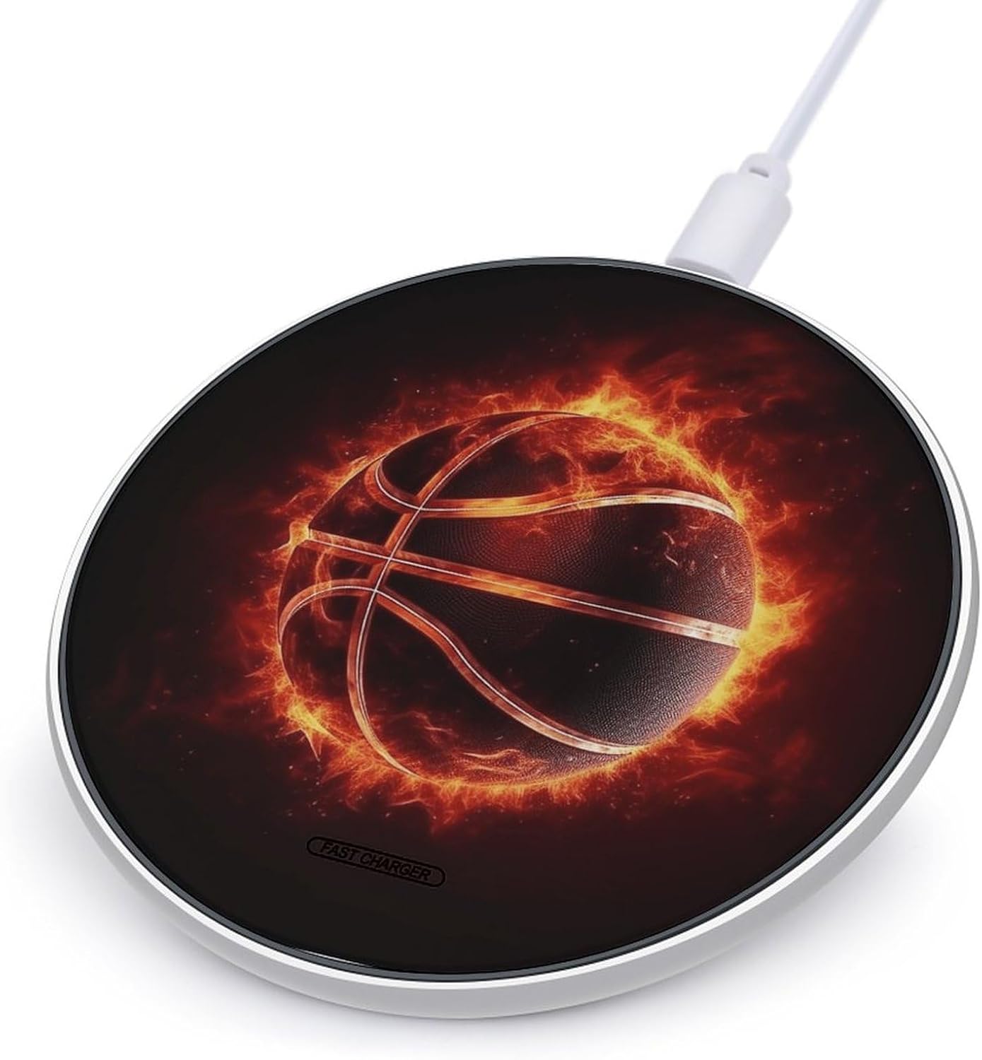 Wireless Charger with USB Cabled,10W Fast Wireless Charging Pad