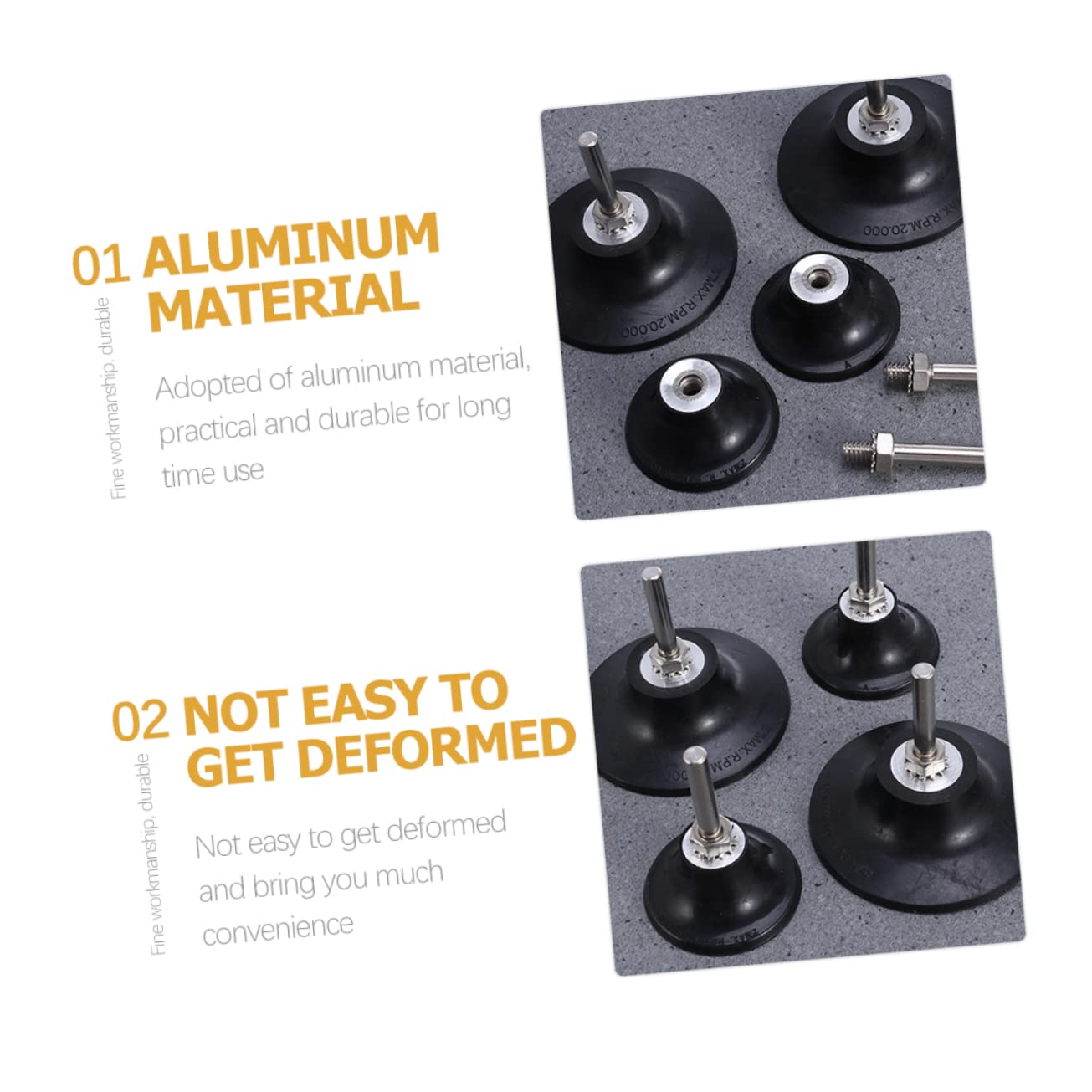 Zerodeko 4pcs Disc Pad Holder for Power Drill Sanding Disc Attachment for Polishing Compatible Pneumatic and Electric Tools Lightweight and Easy to Use