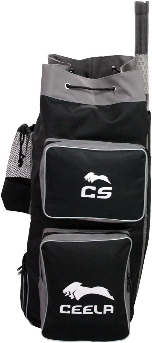 Ceela Sports Ceela_198 Polyester Cricket Duffle Bag (Black)