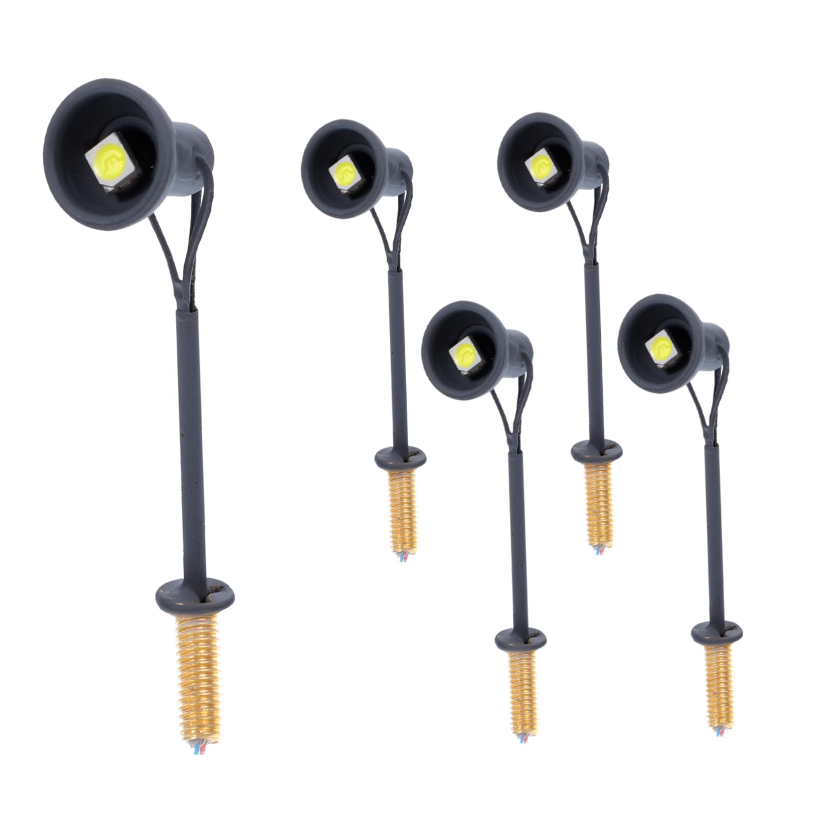 UPKOCH DIY Mini Table Landscape Spotlights 5pcs Model Spotlight for Railroad Light Model