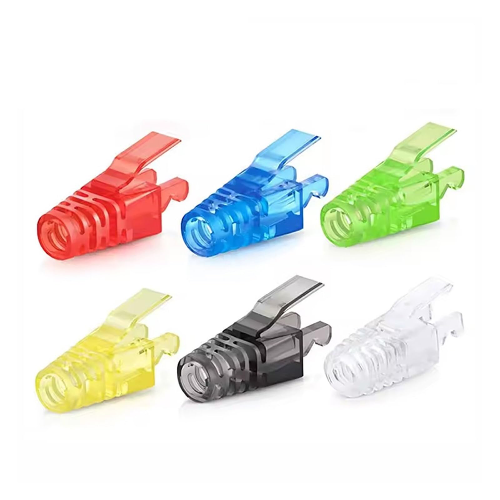 Conector de arranque RJ45 CAT6 para alivio de tensión, conector de cable LAN (100 unidades, blanco)