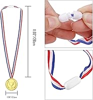 Vista 4 de Caydo Gold Medals for Kids, Plastic Medals for Awards Winner Award Medals for Children's Game Prizes, School Sports Games, Competitions, Family