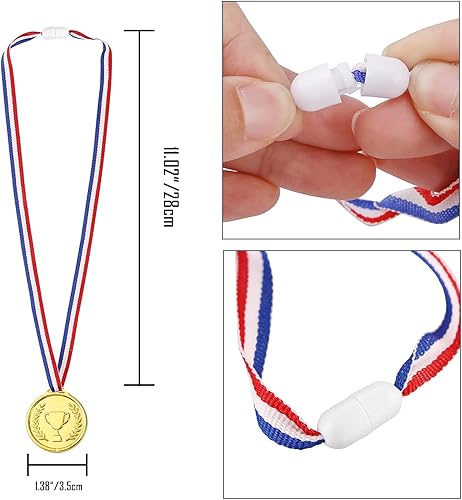 Miniatura 4 de Caydo Gold Medals for Kids Plastic Winner Award Medals Bulk for Kids Party Favor Decoration and Sports (24PCS72PCS)