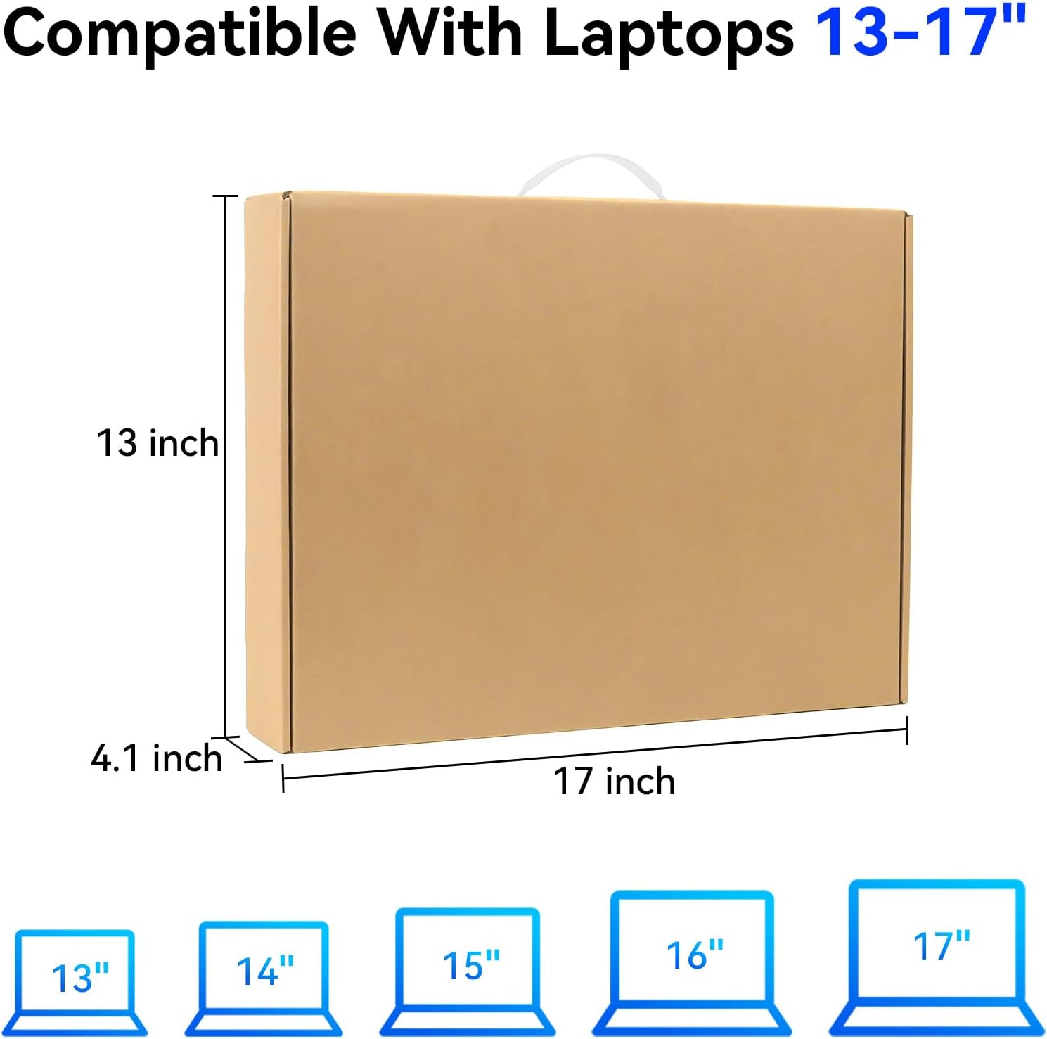5 Pack Laptop Shipping Box with Foam, Secure Cardboard Laptop Box for Shipping, Fit Most 13-17 Inch Notebook Computer Packing