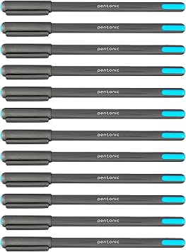Pentonic LINC Ballpoint Pen Diameter 1 mm Line Width 0.5 mm Light Blue Pack of 12 for Office, Home Office or School