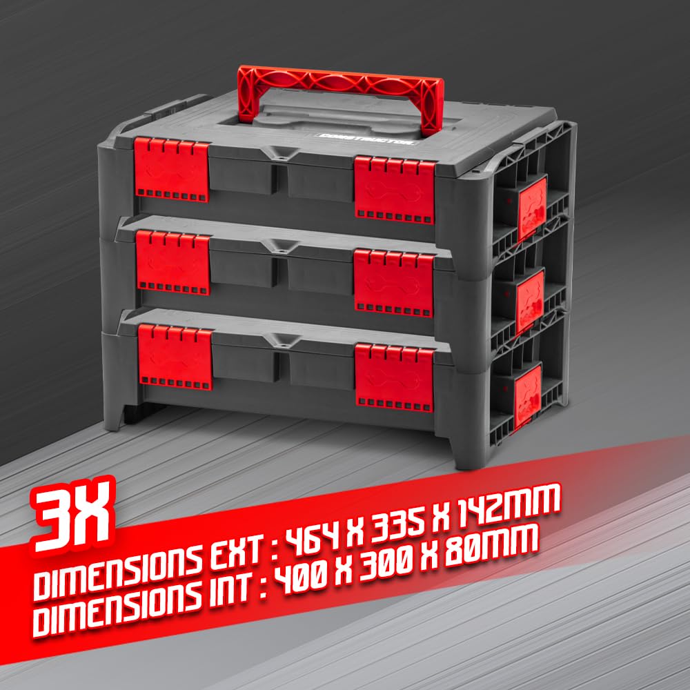 Lot de 3 coffrets empilables BEPS1 - Constructor