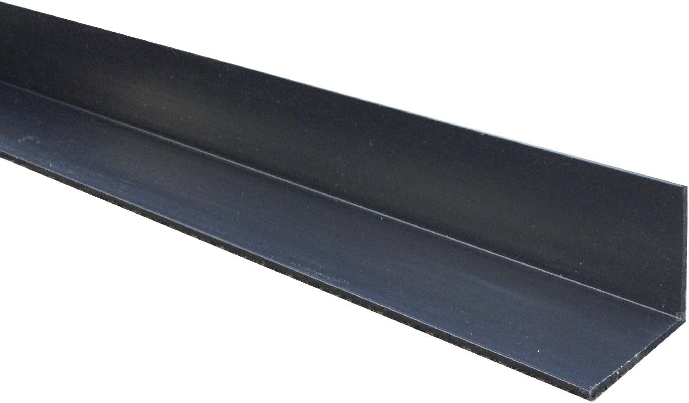 Black 1.2 Metre UPVC Plastic Rigid Angle 25mm x 25mm Trim Lengths 90 Degree - Pack Size: 4