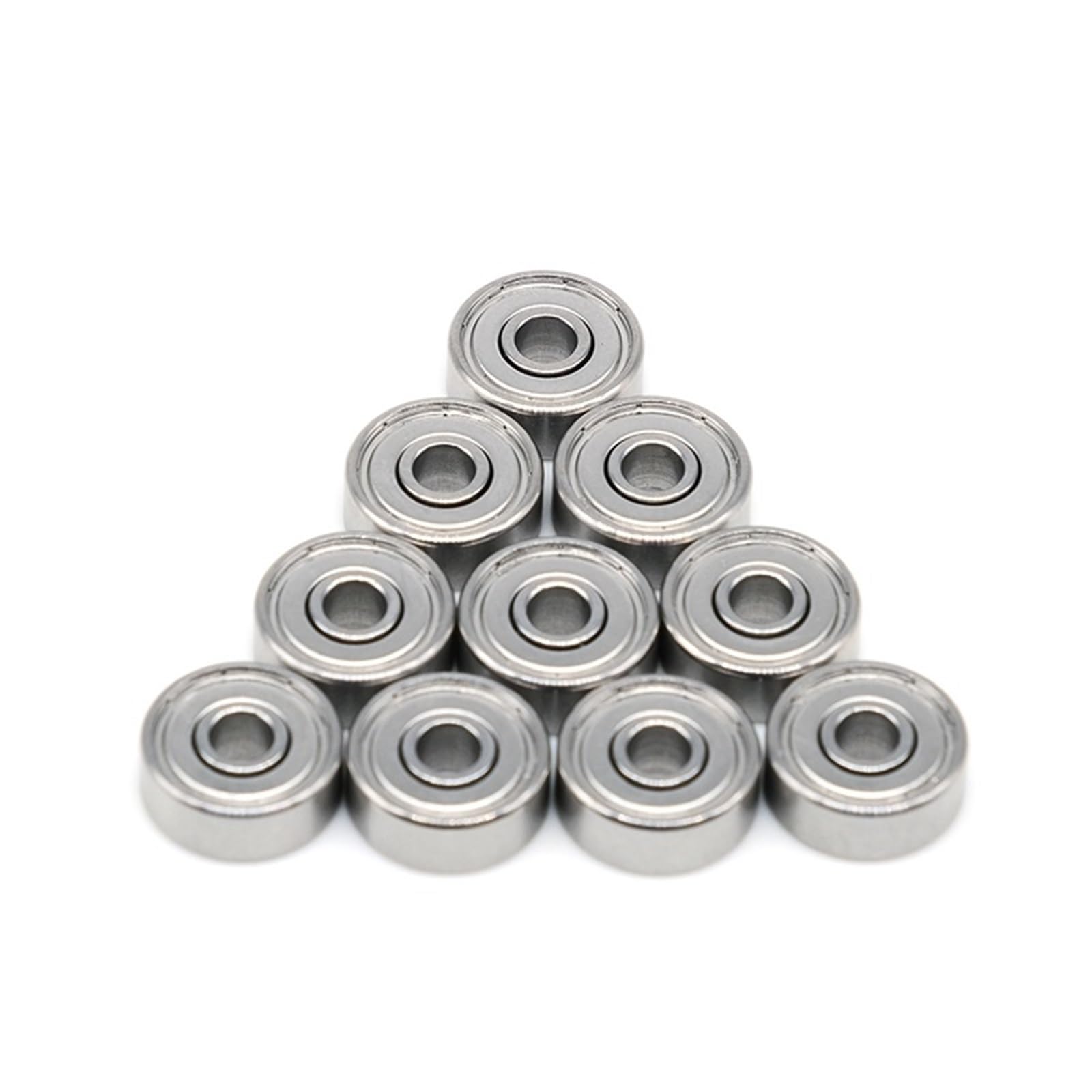 Rodamientos de bolas en miniatura de acero cromado 604ZZ, 4 x 12 x 4 mm, 10 unidades