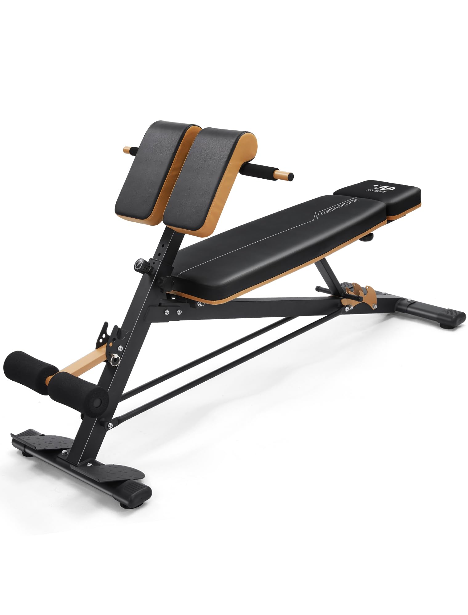 Multi-Functional Adjustable Weight Bench for Full Body Workout, Hyperextension Bench, Roman Chair, Adjustable Ab Sit Up Bench, Abdomen Core and Comprehensive Glute Training