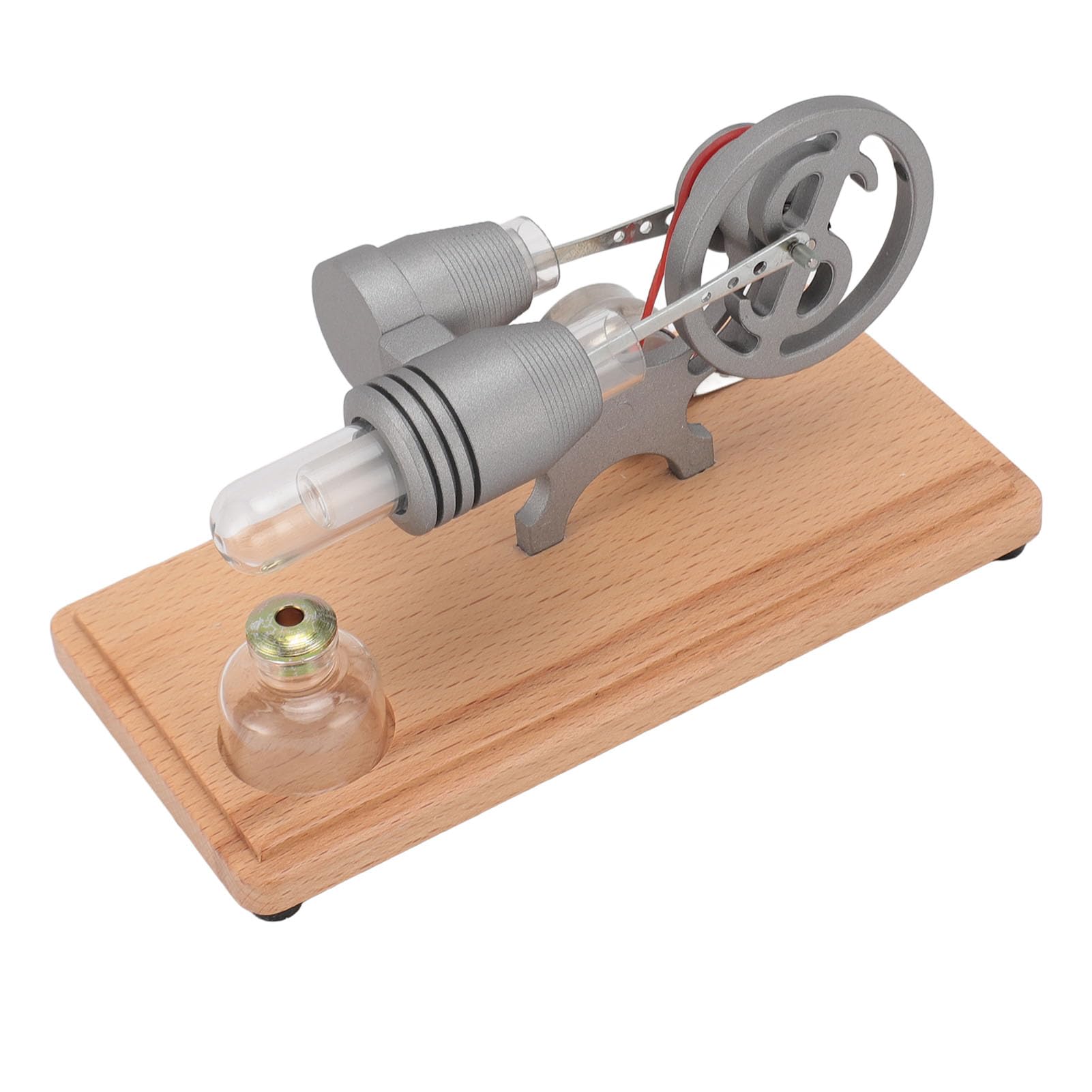 Pssopp Stirling Engine Motor Kit,Hot Air Stirling Engine Kit Mini Stirling Engine Giocattolo con Luce LED Mini Hot Air Stirling Engine Modello Motore Potenza Streaming per Bambini