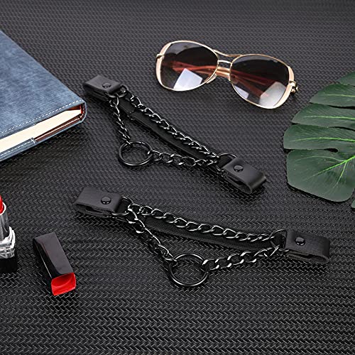 Alisikee 2Pcs Adjustable Leg Garter With O-Ring Chains, Elastic Thigh Garters Belt For Women, Black #TOP3